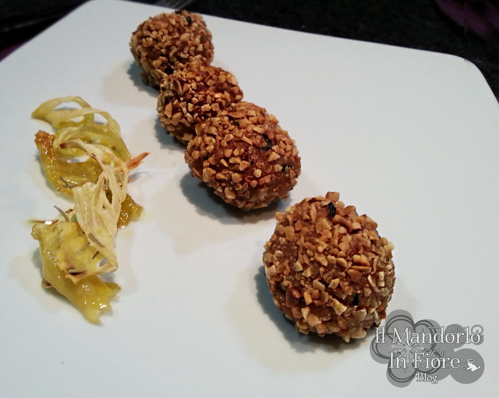 Polpette di salmone in granella di nocciole