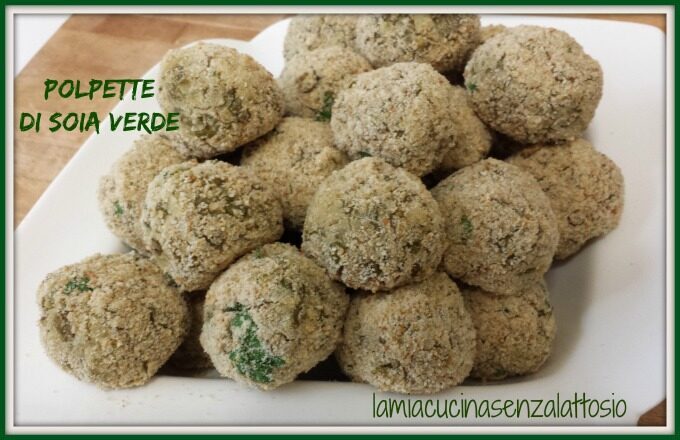 Polpette di soia verde senza uova al forno