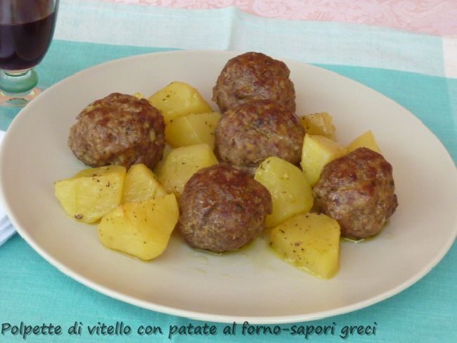 Polpette di vitello con patate al forno