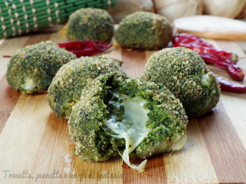 Polpette filanti con broccoletti..cotte al forno