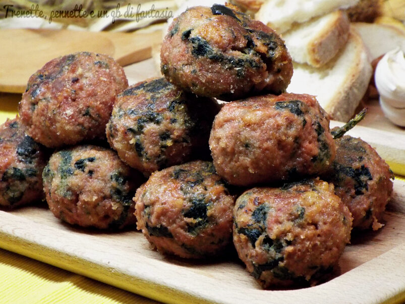 Polpette fritte di carne e spinaci..ricetta