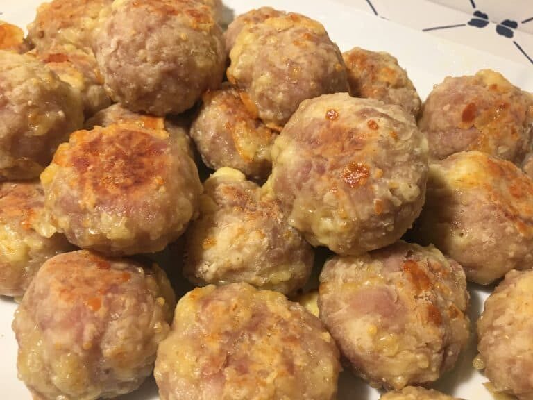 Polpette pollo e formaggio al forno