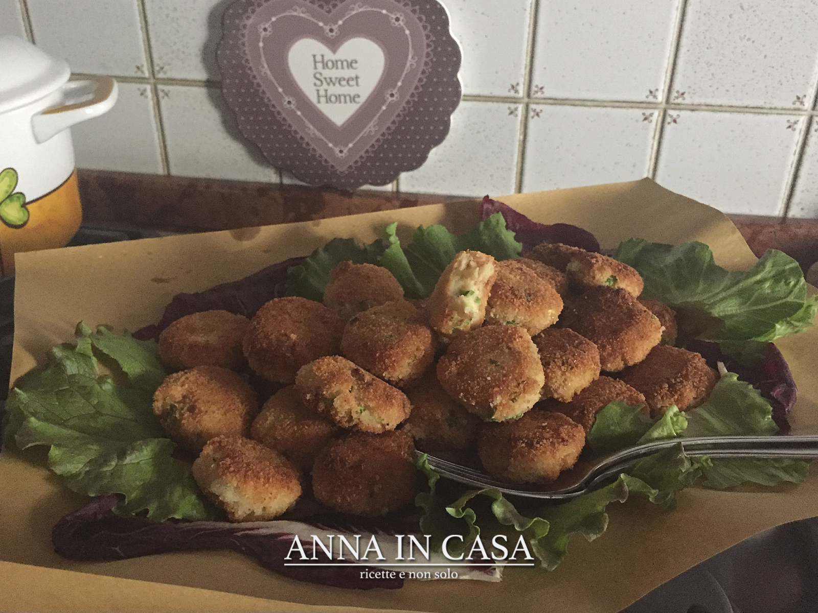 Polpette riciclose con pane purè e zucchine