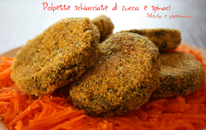 Polpette schiacciate di zucca e spinaci