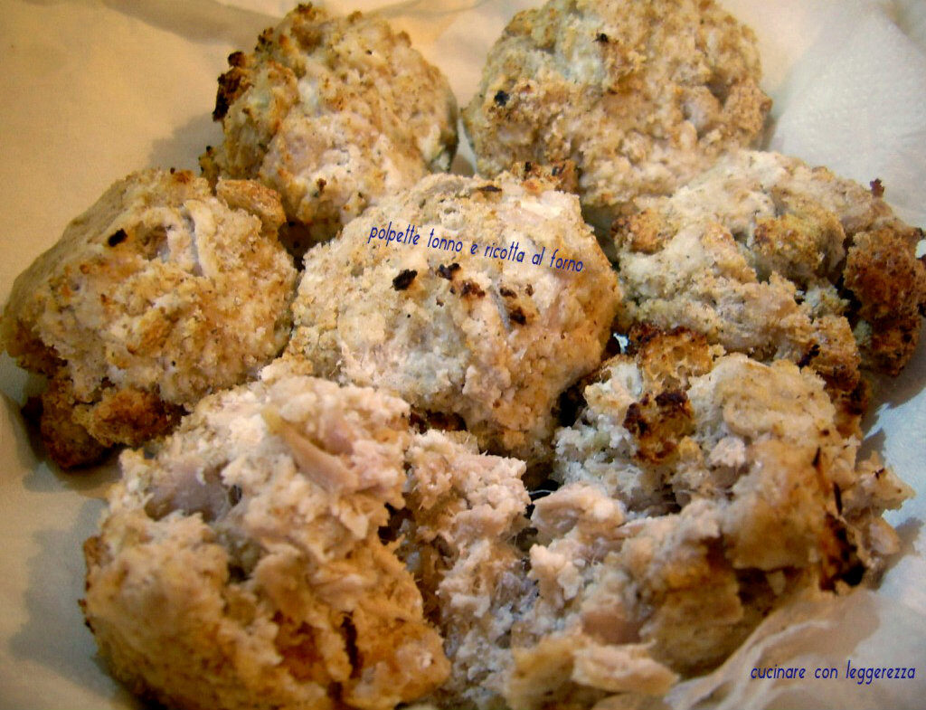 Polpette tonno e ricotta al forno