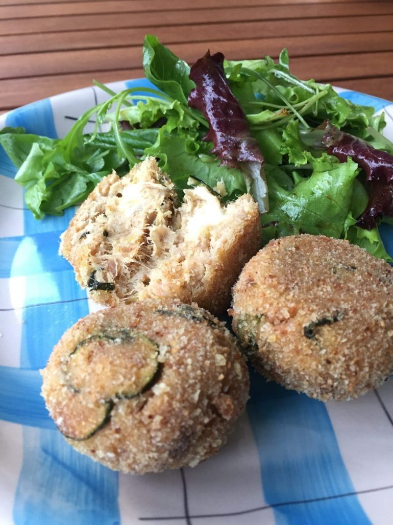 Polpette tonno e zucchine con cuore di formaggio