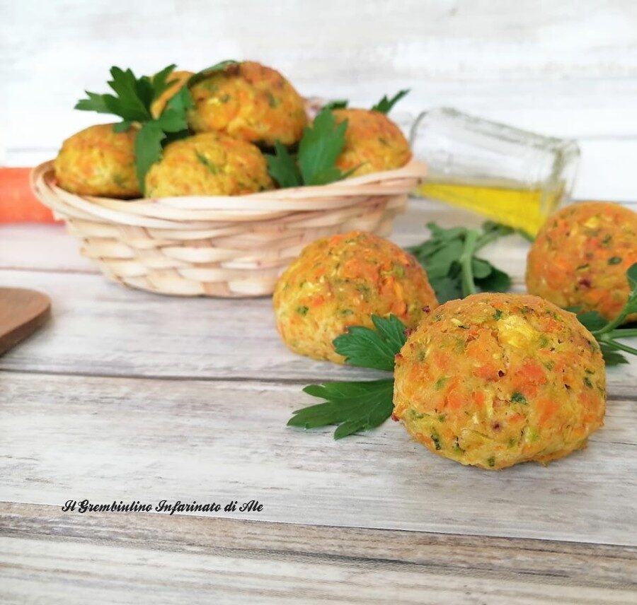 Polpette vegane di tofu carote e zucchine