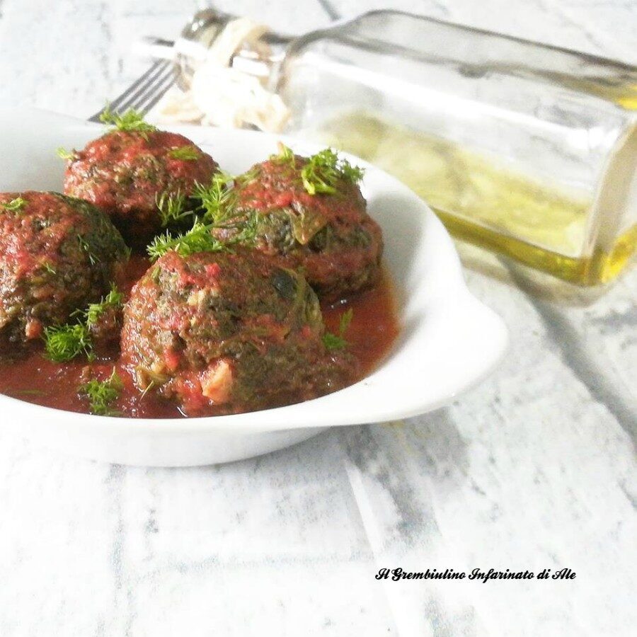 Polpettine di bietole al pomodoro