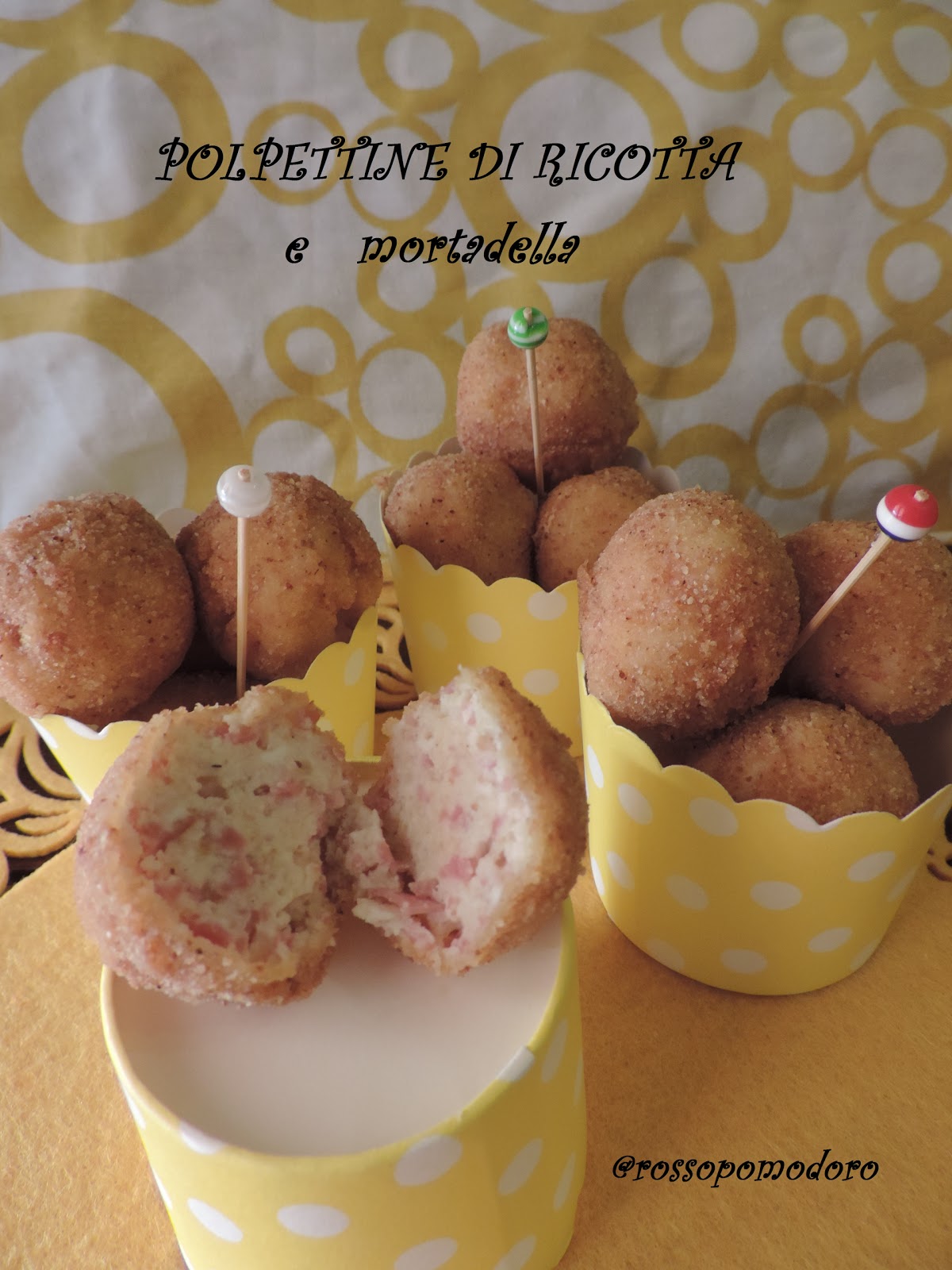 Polpettine di ricotta e mortadella