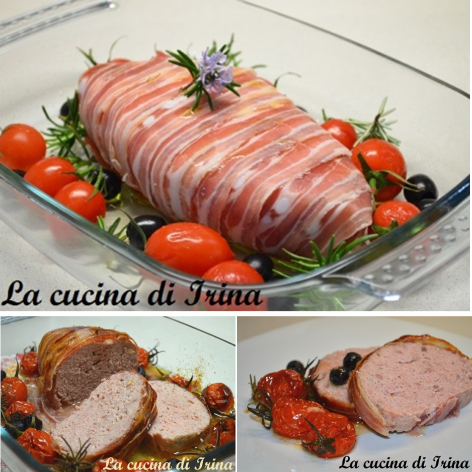 Polpettone alla ricotta in crosta di pancetta