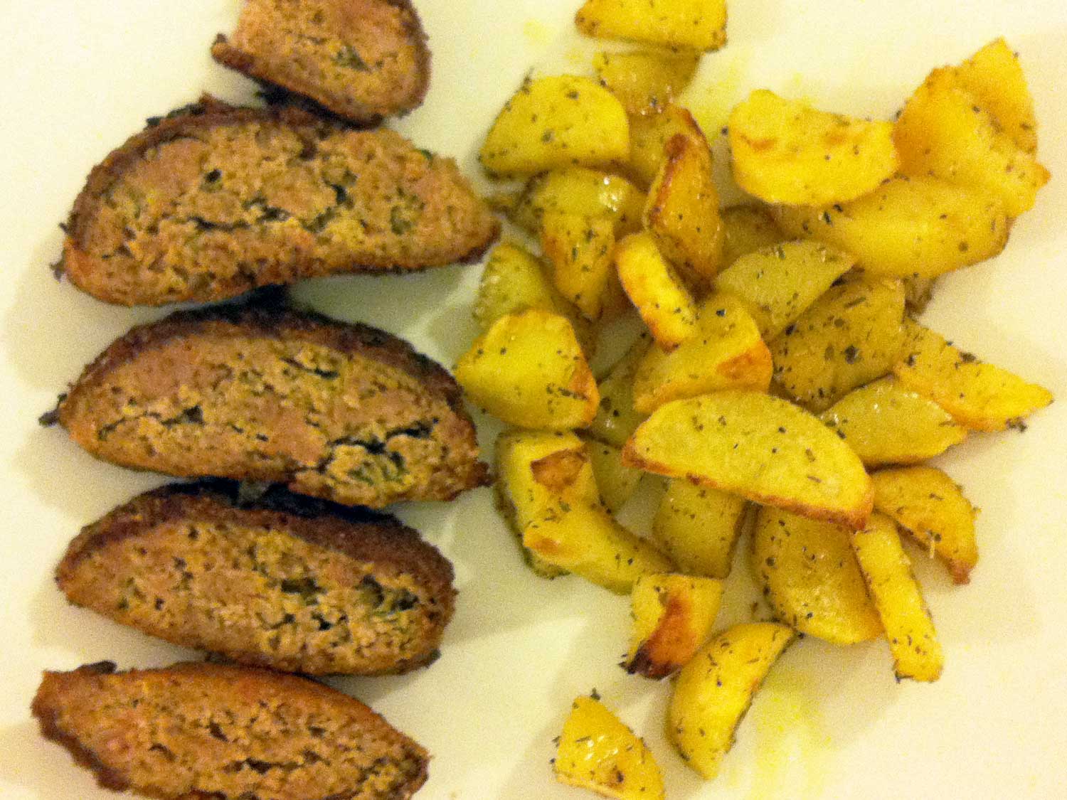 Polpettone con patate al forno