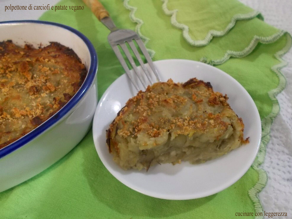 Polpettone di carciofi e patate vegano