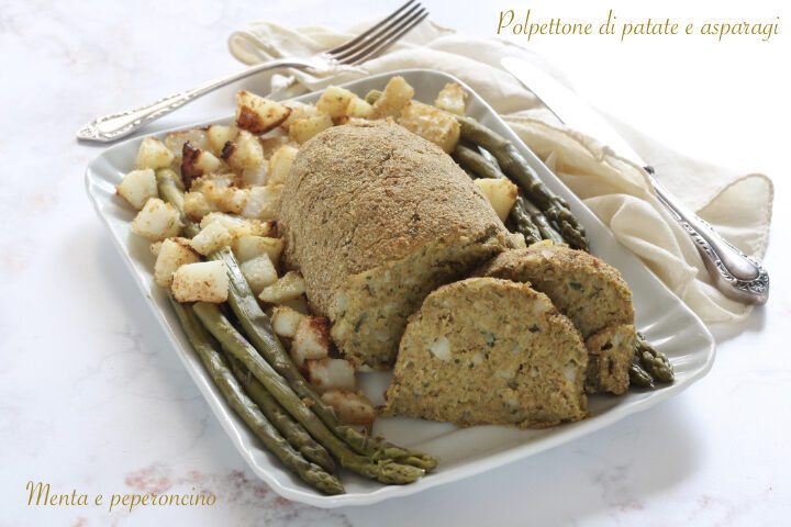 Polpettone di patate e asparagi