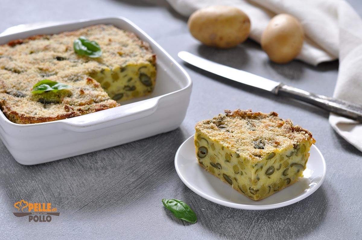 Polpettone di patate e fagiolini al forno