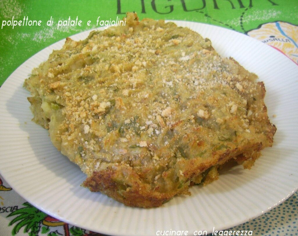 Polpettone di patate e fagiolini
