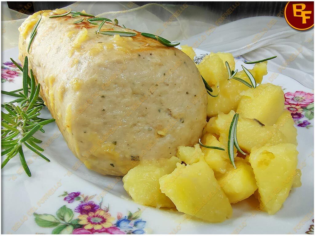 Polpettone e patate in padella