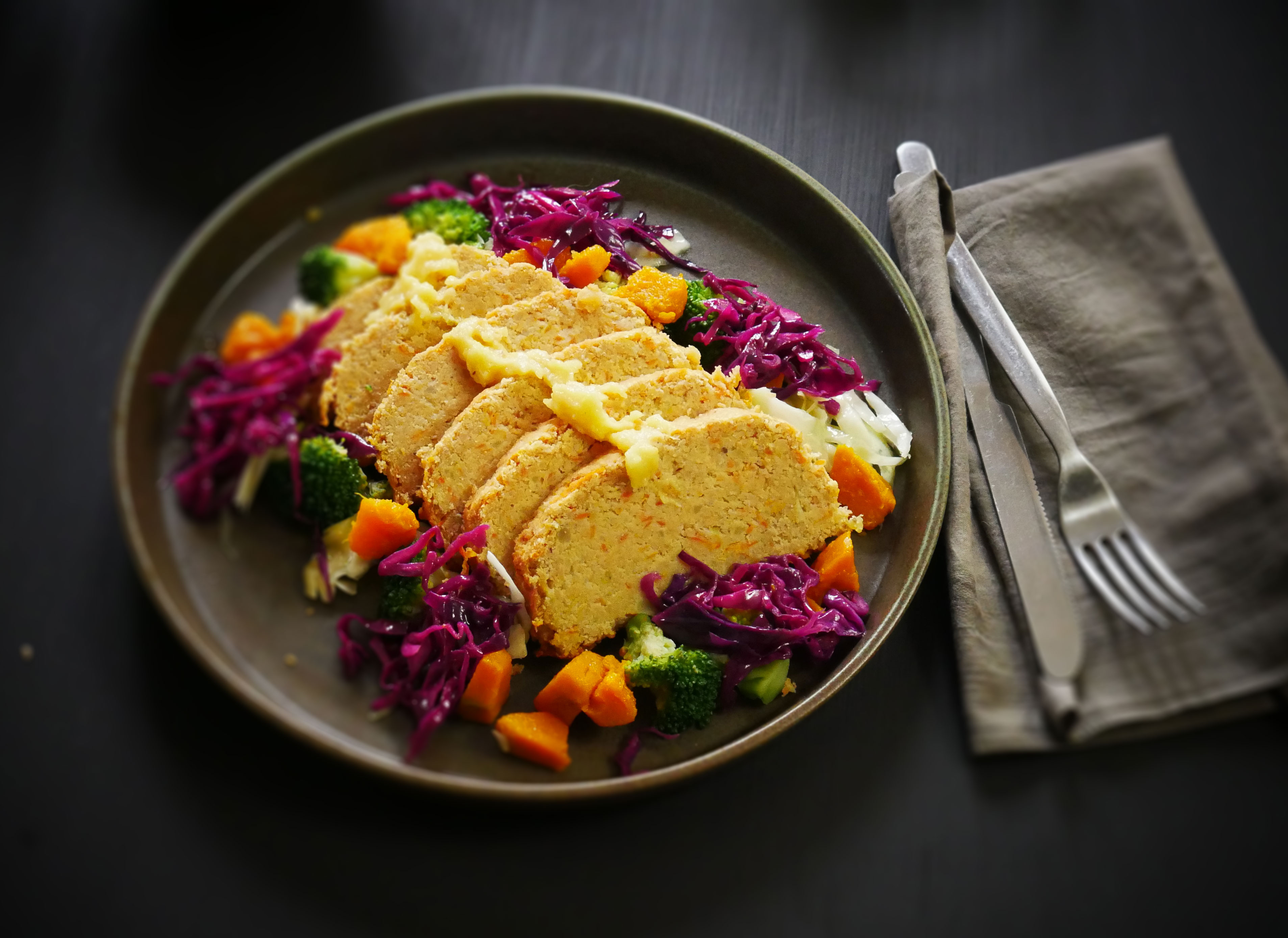 Polpettone glutenfree | ceci e fiocchi di soia