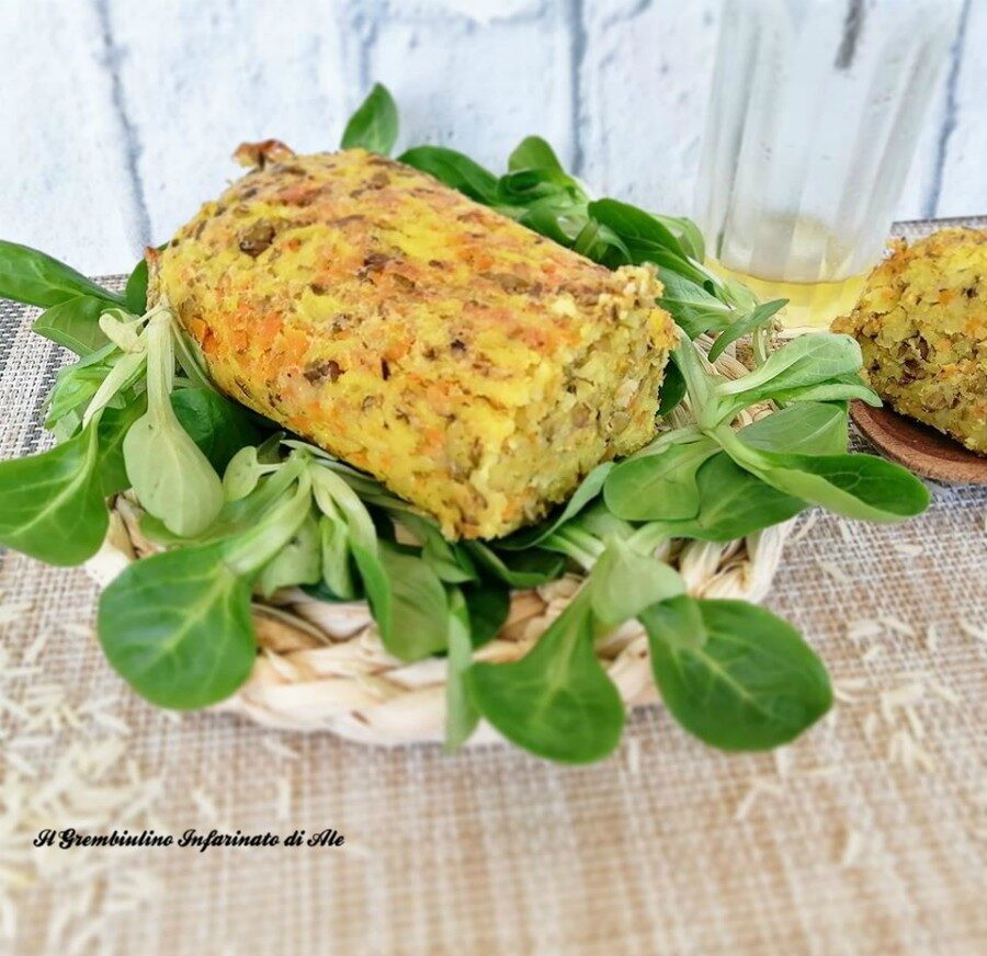 Polpettone vegetariano di fagioli e riso