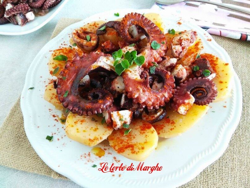 Polpo alla gallega o galiziana piatto spagnolo