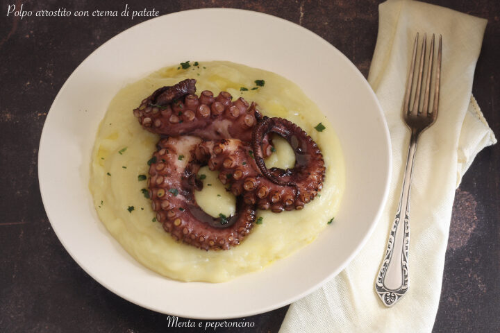 Polpo arrostito con crema di patate