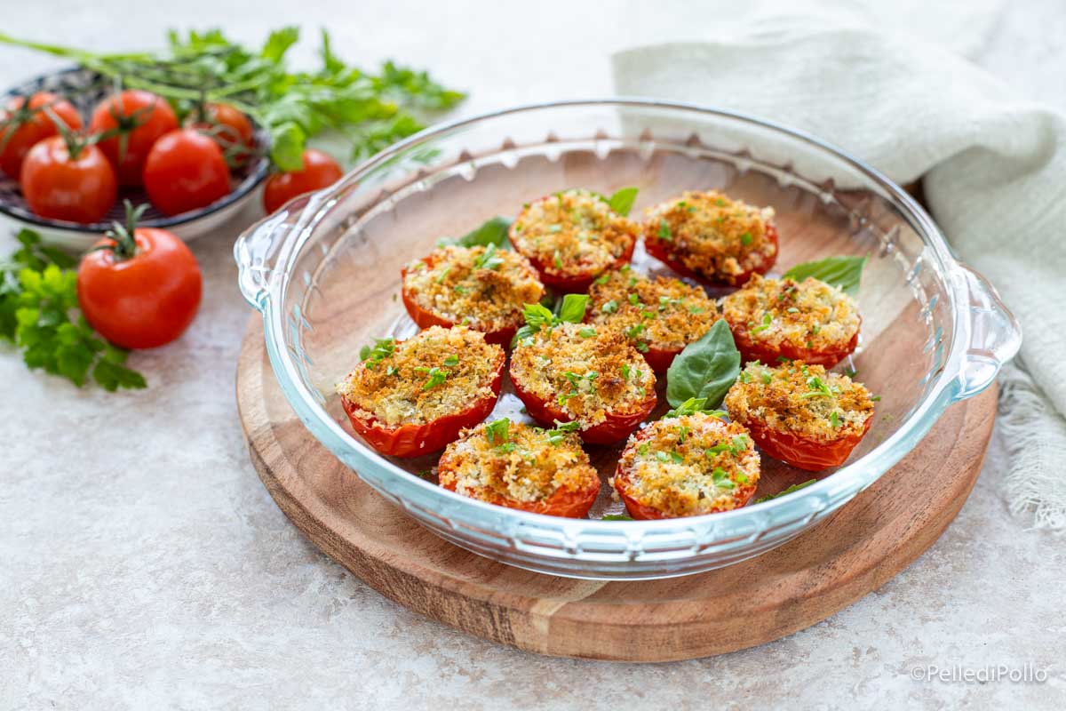 Pomodori gratinati veloci in friggitrice ad aria