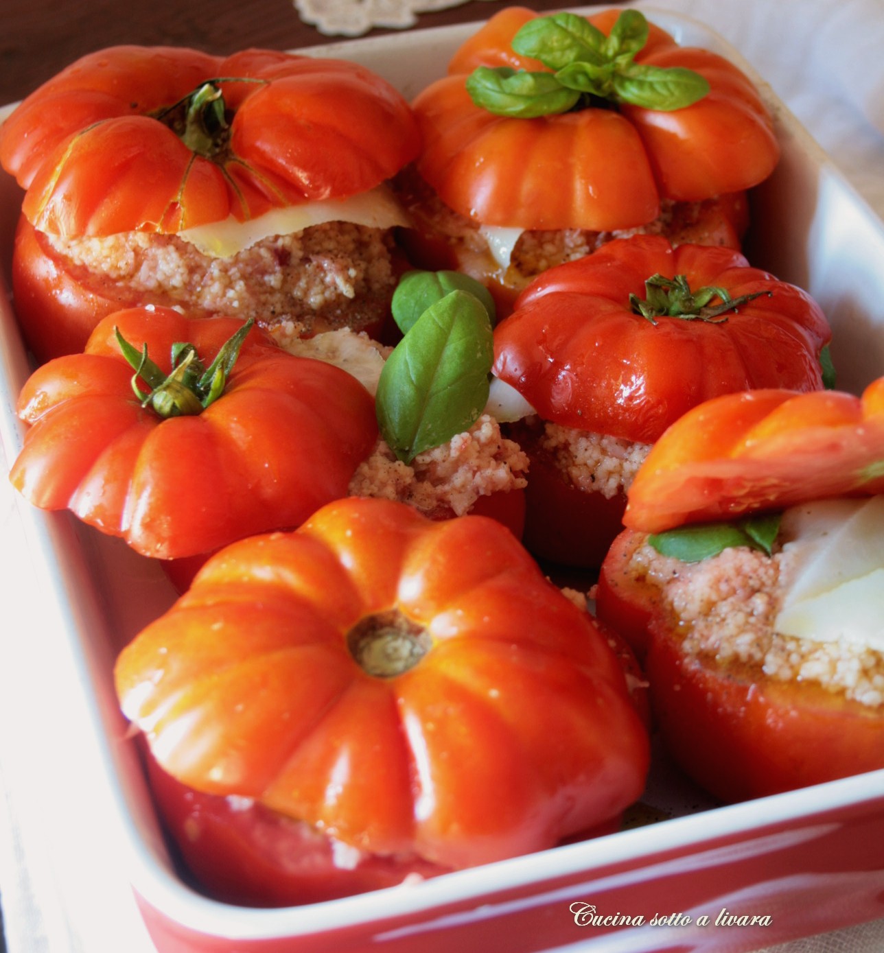 Pomodori in forno con cous cous