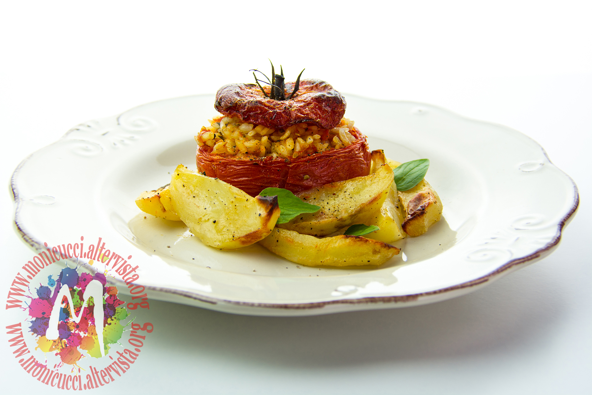 Pomodori ripieni di riso alla romana – i menù del sorriso