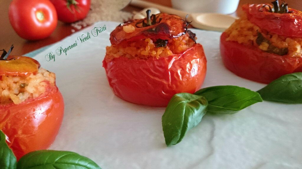 Pomodori ripieni di riso e tonno