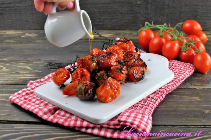 Pomodorini confit interi al barbecue