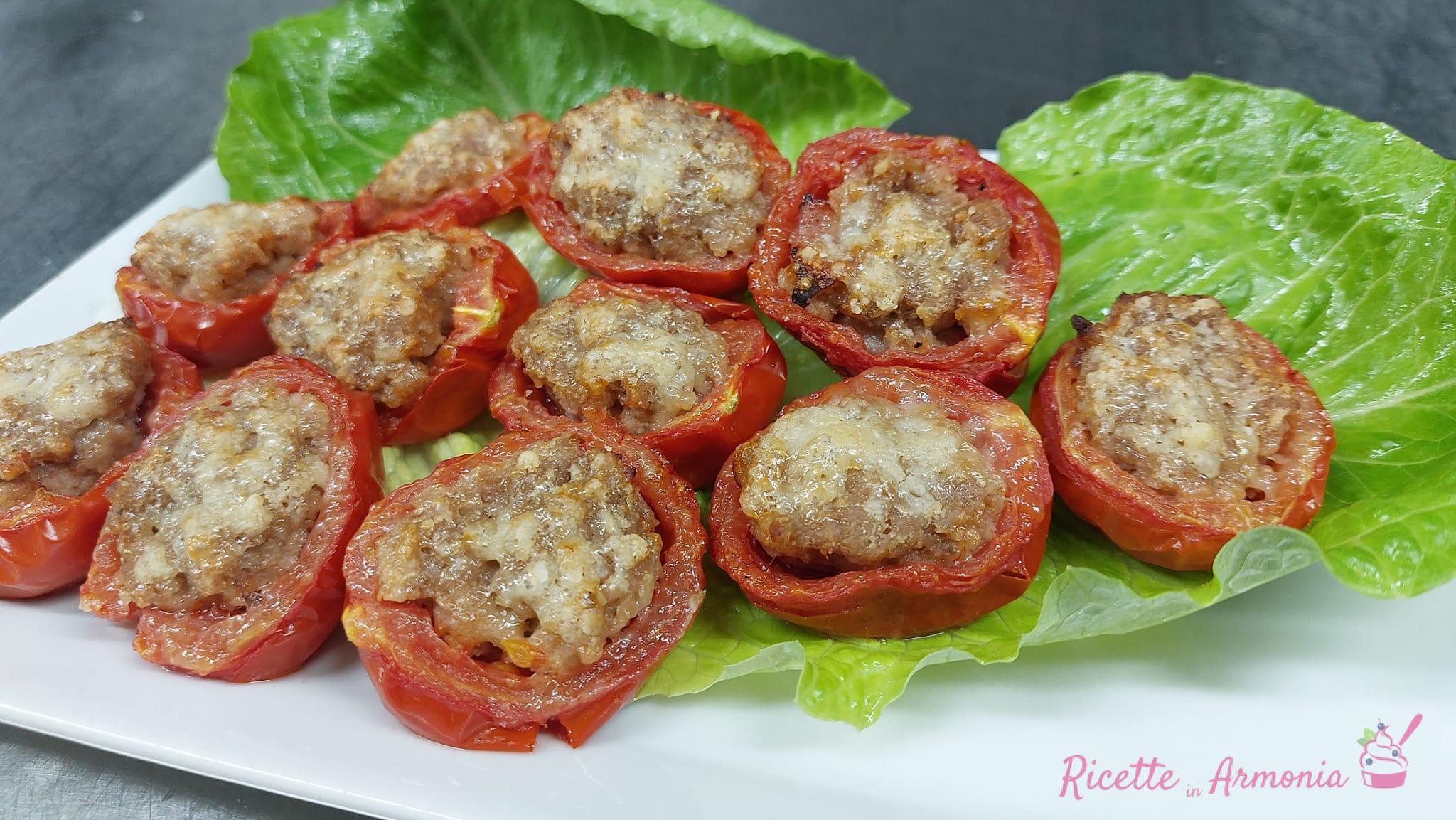 Pomodorini ripieni gratinati