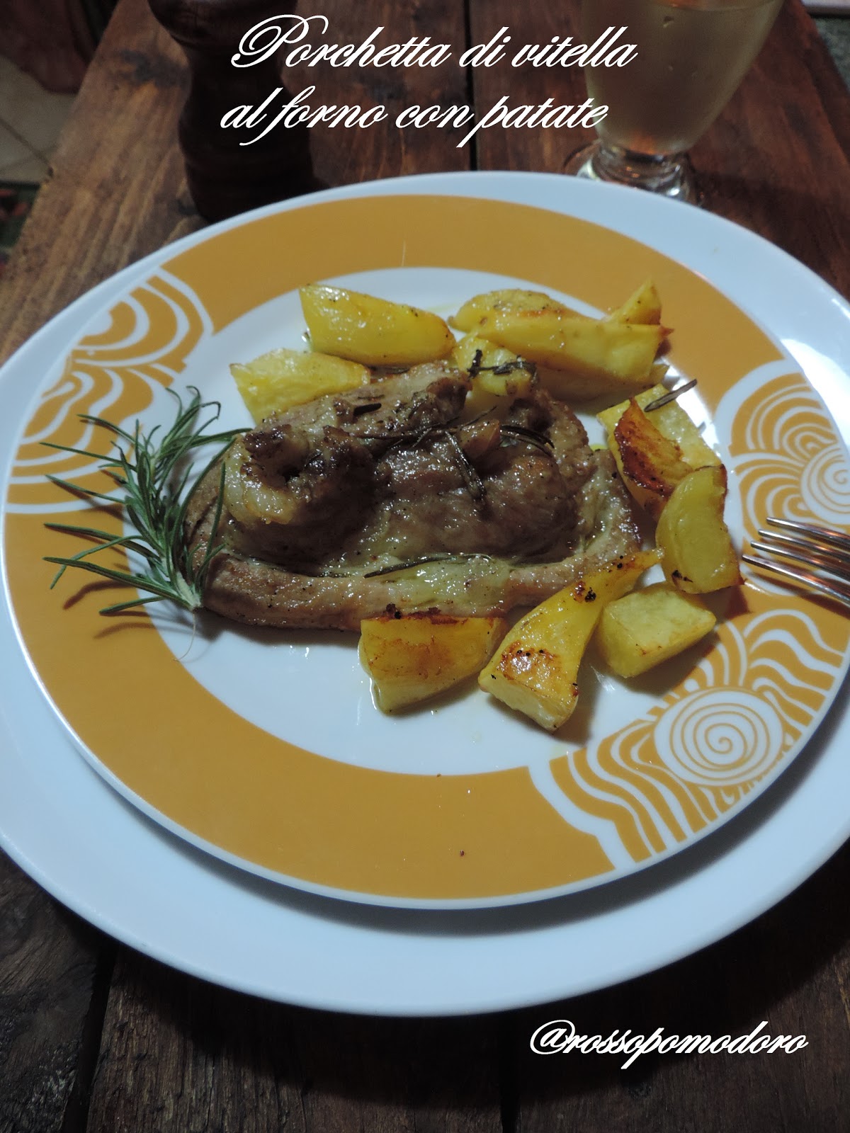 Porchetta di vitella al forno con patate