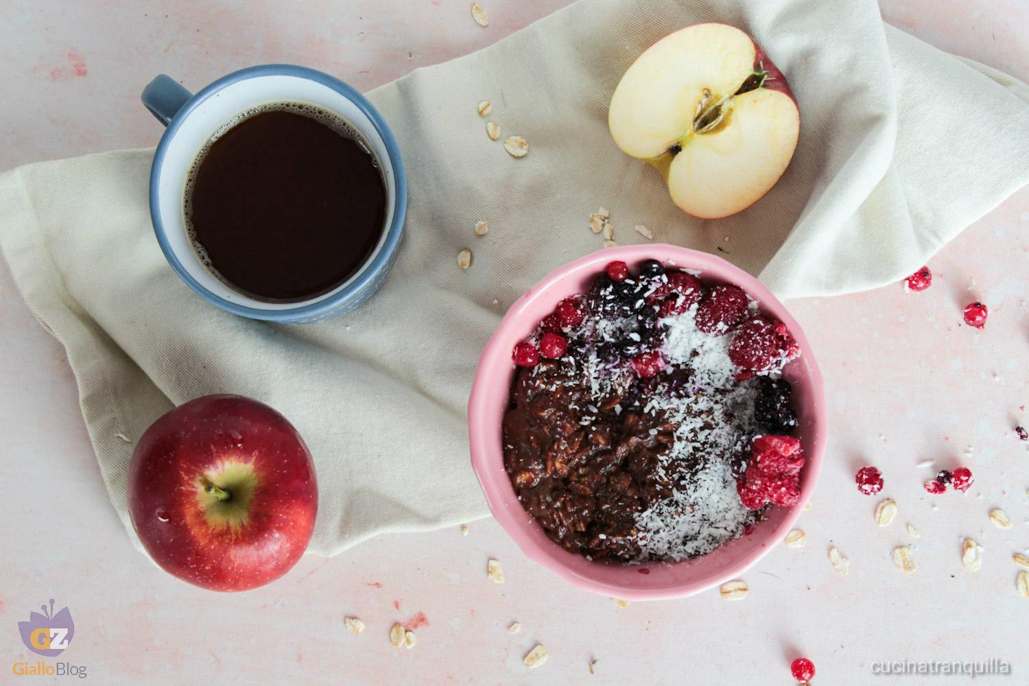 Porridge all’avena con cioccolato