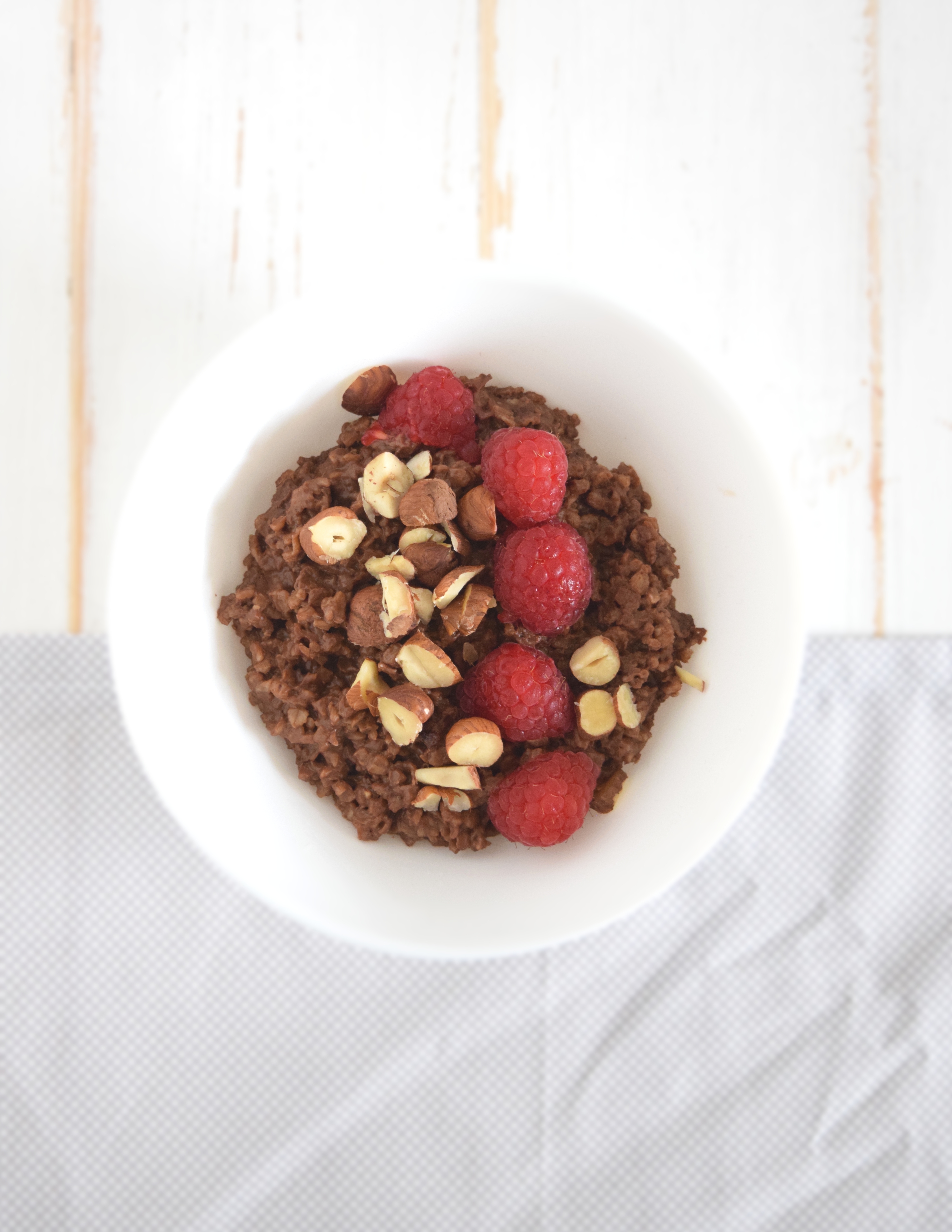 Porridge di avena al cioccolato