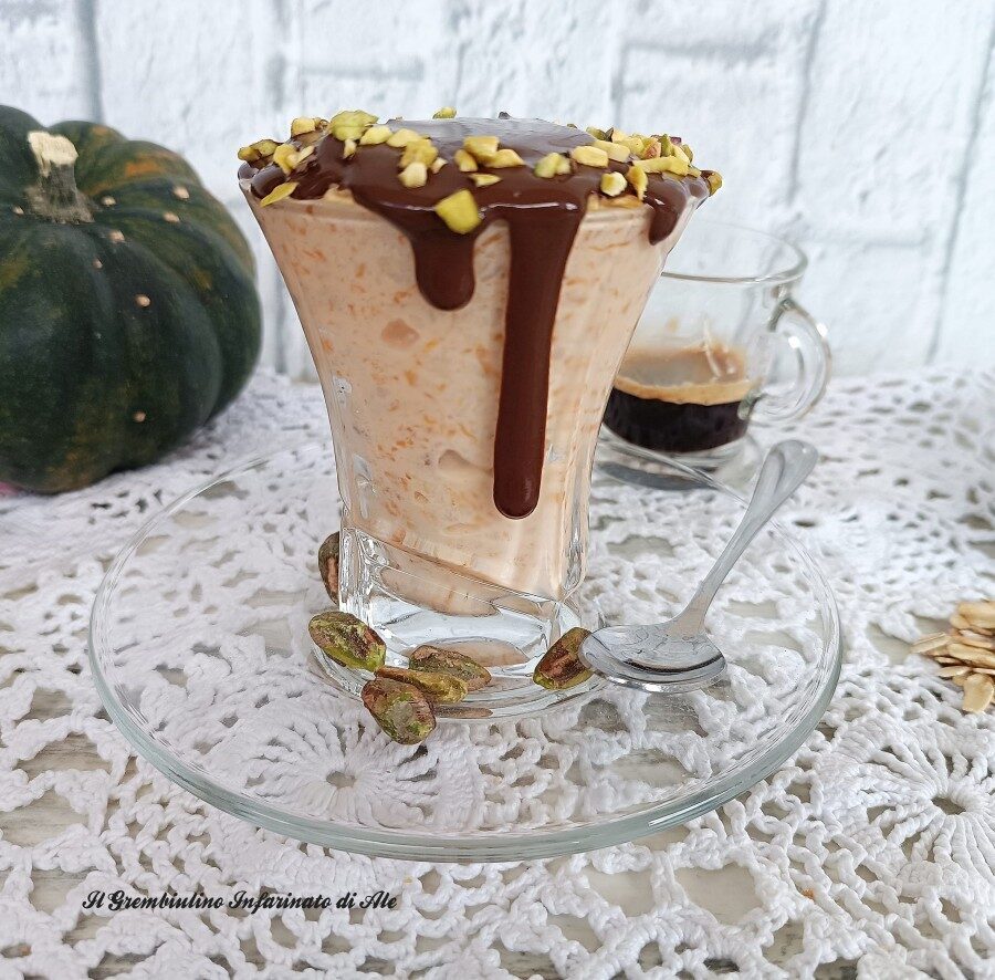 Porridge overnight zucca e cioccolato