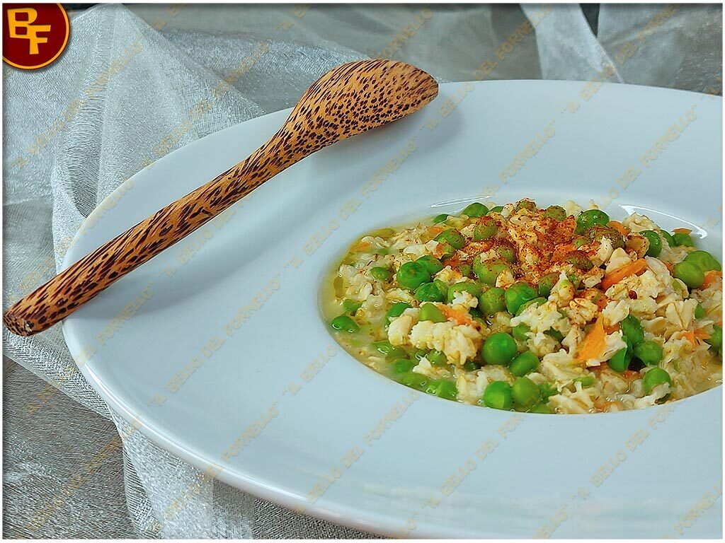 Porridge salato con carote e piselli – zuppa di avena