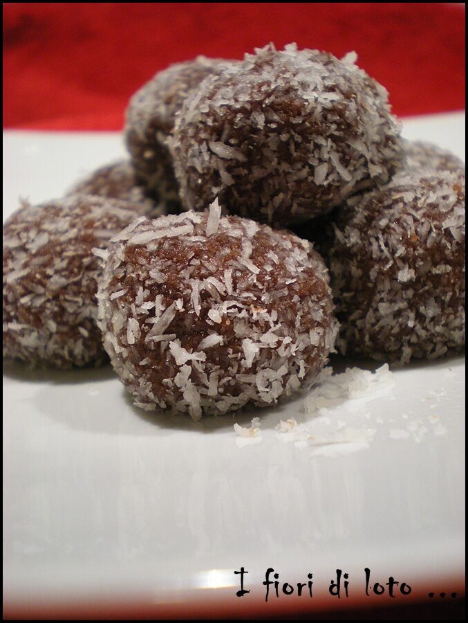 Praline al cocco e nocciolata