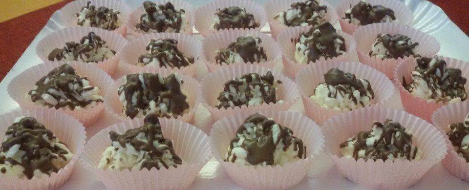 Praline di riso soffiato al doppio cioccolato