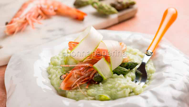 Pronti per un buon risotto agli asparagi e mazzancolle?