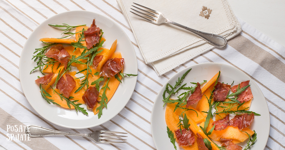 Prosciutto crudo croccante con melone e rucola {sicuro anche in dolce attesa}