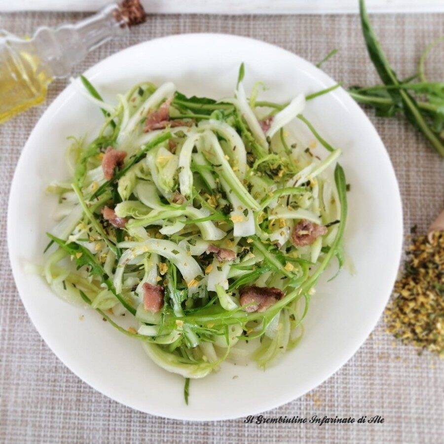 Puntarelle con alici e mix aromatico