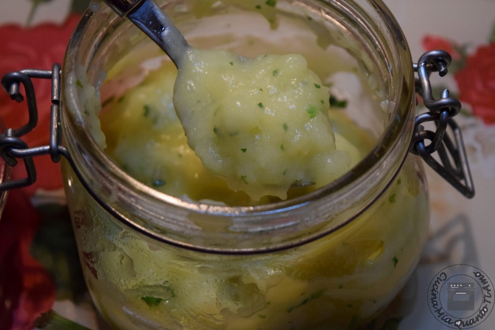 Purè di patate al prezzemolo senza lattosio in vasocottura