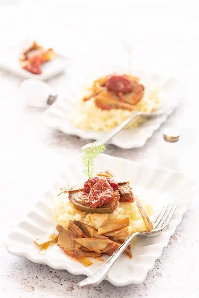 Purè di patate e carciofi
