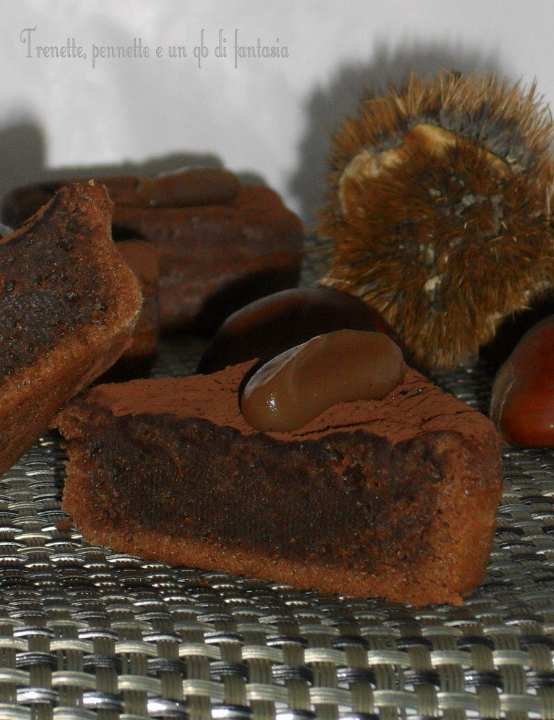 Quadrotti alla crema di marroni e fondente