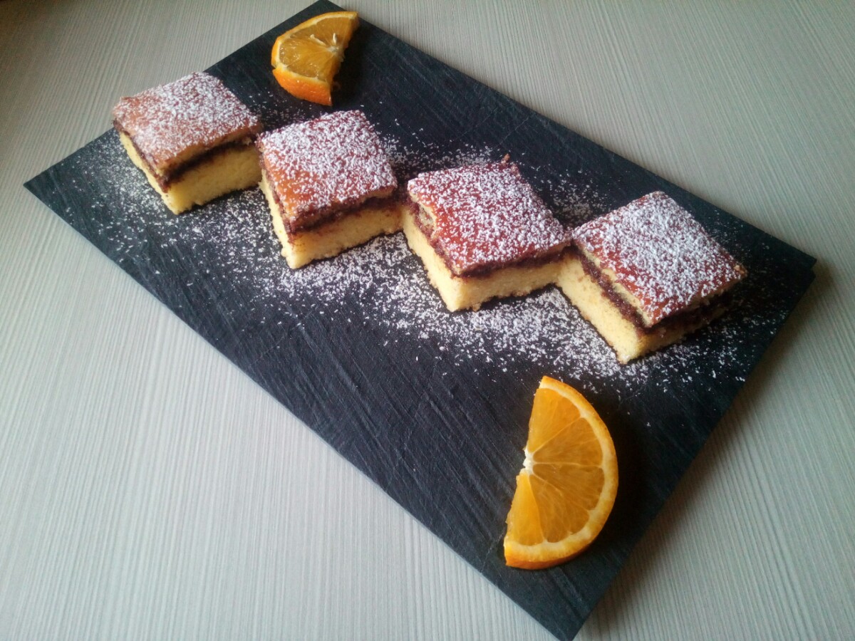 Quadrotti all’arancia e nutella