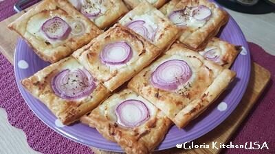 Quadrotti di sfoglia con cipolle di tropea o verdure