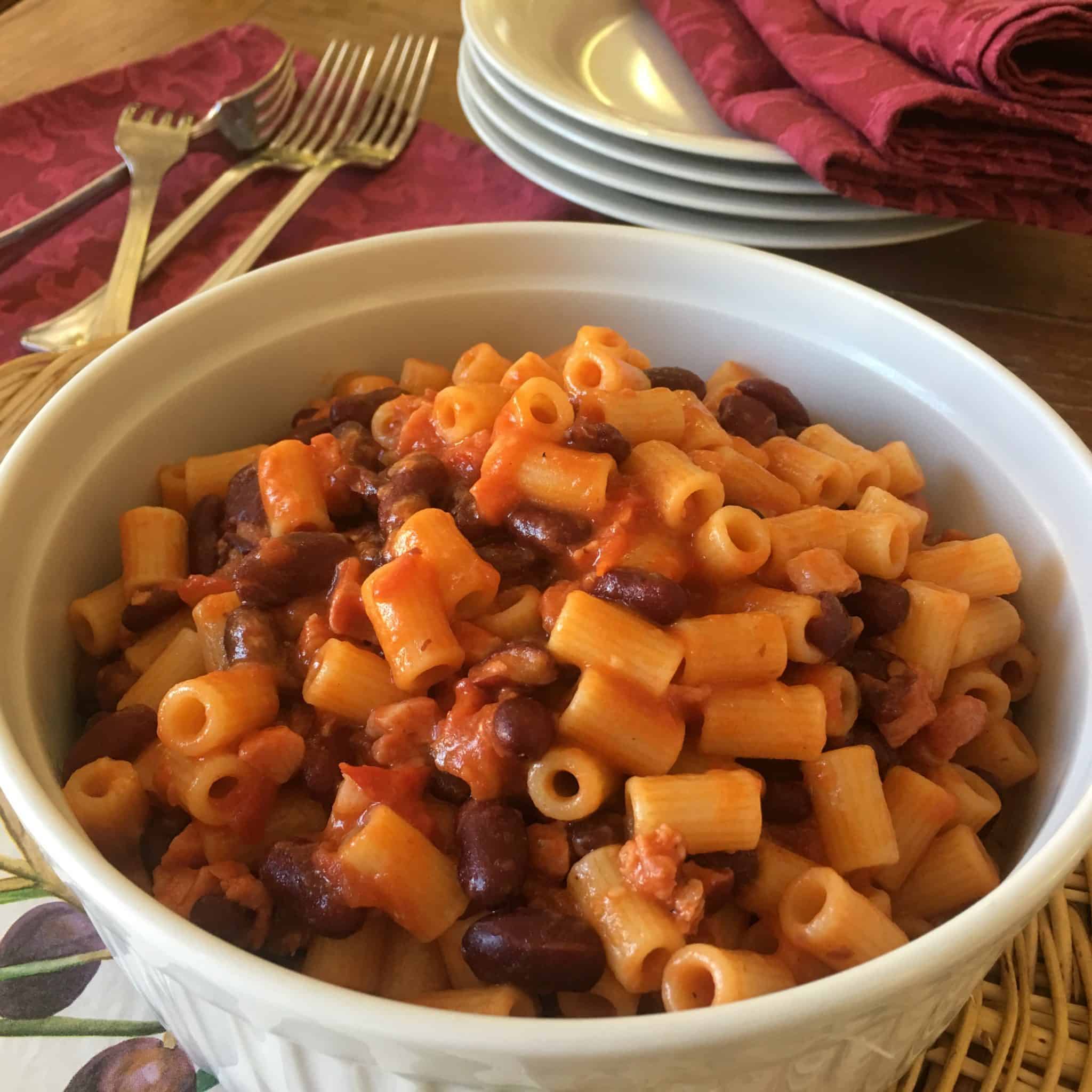 Quasi amatriciana con fagioli per principianti