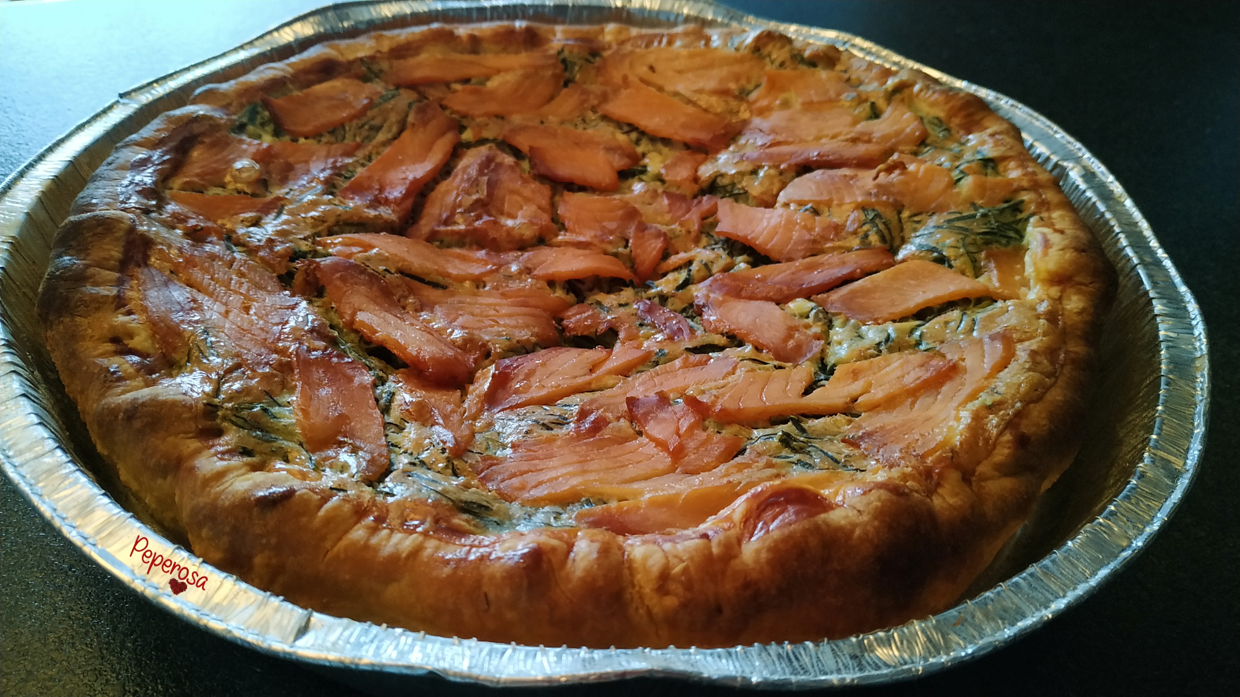 Quiche agli agretti e salmone