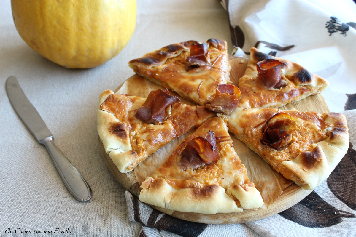 Quiche alla crema di zucca e prosciutto