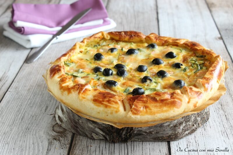 Quiche alle carote zucchine e olive