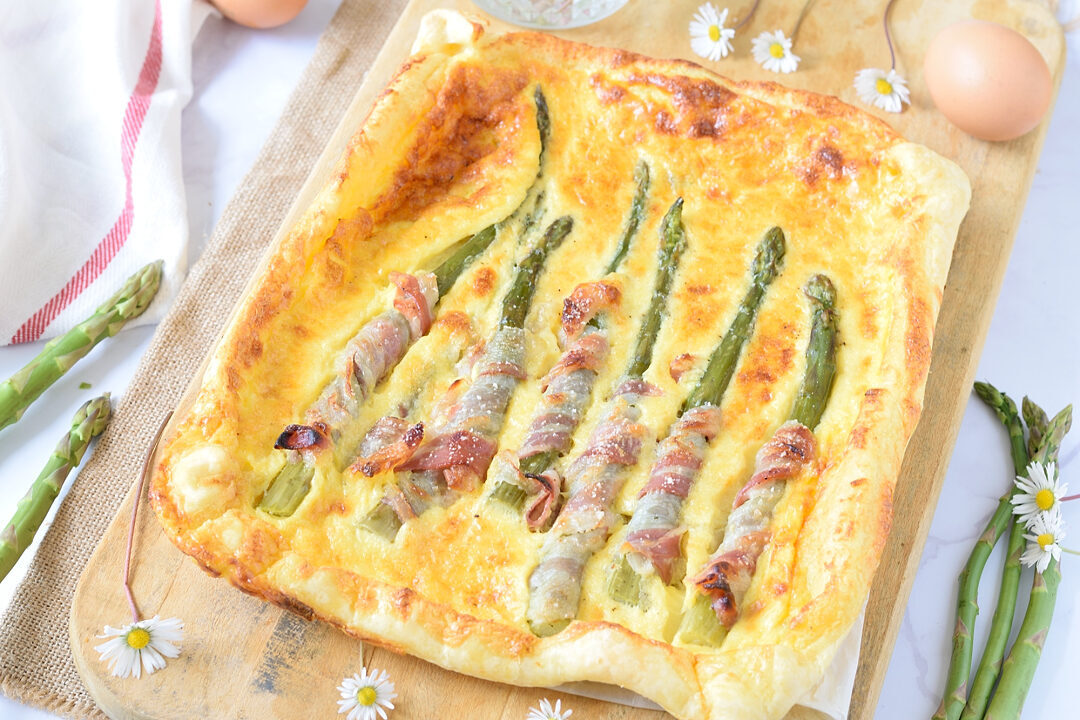 Quiche con asparagi e pancetta